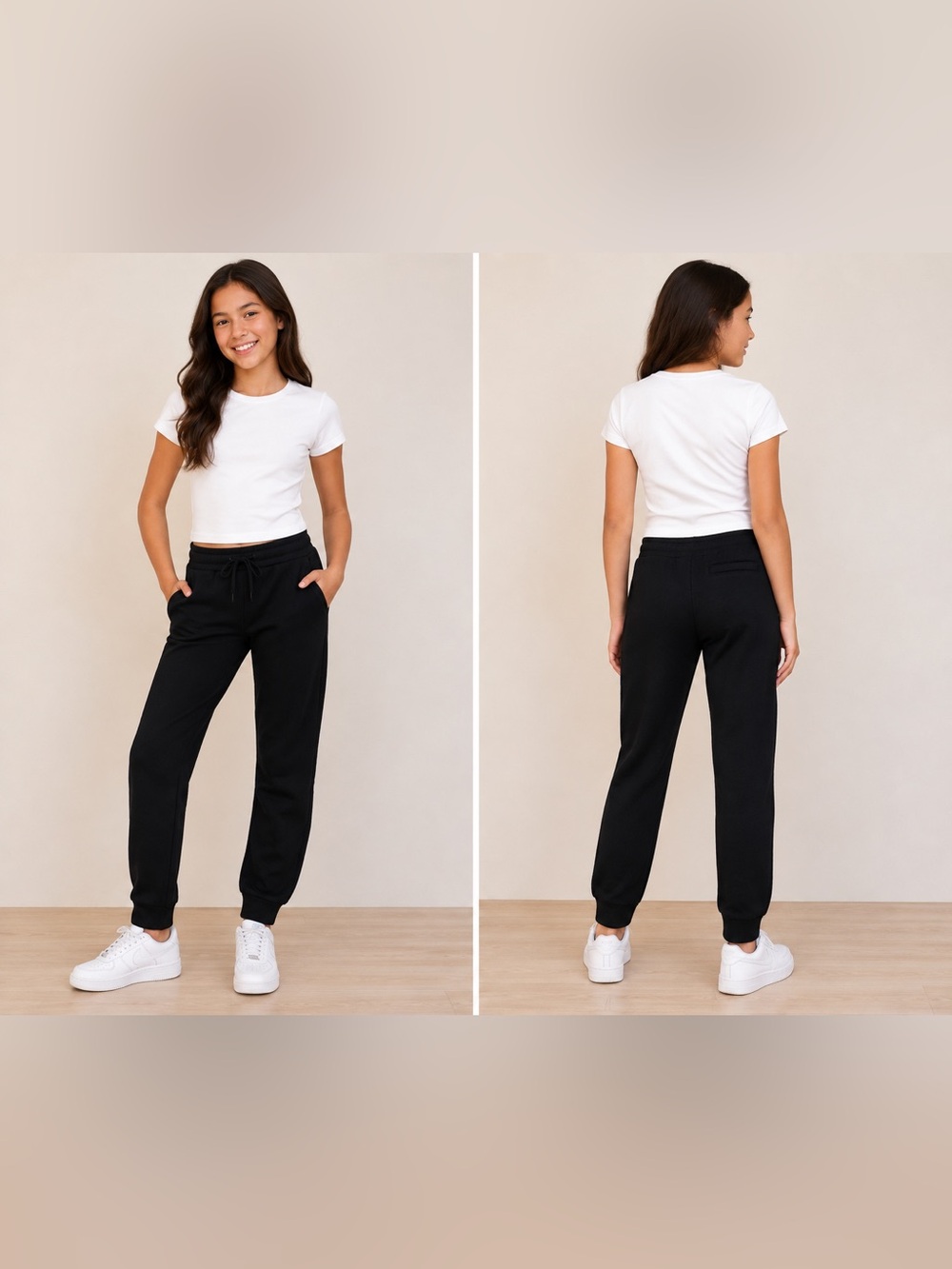 32 Degrees Girls Black Jogger Sweatpants Size L 14/16